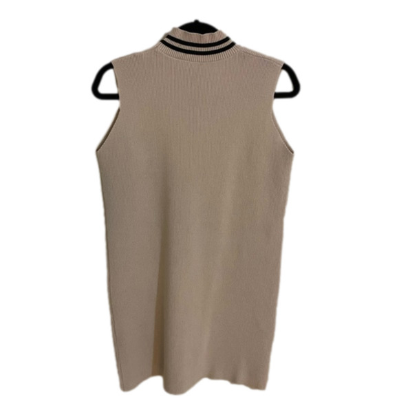 π
Ίπ Striped Mock Neck Ribbed Sleeveless MIDI Knit Sweater Dress.. Size M - Picture 3 of 5